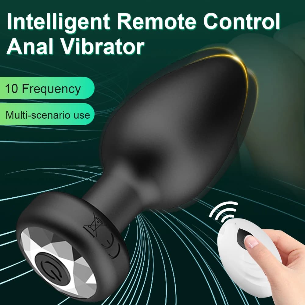 Vibrating Anal Vibrator for Man 10 Vibration Wireless Control Butt Plug Sex Toys for Couple Prostate Massager Adult Gay Products
