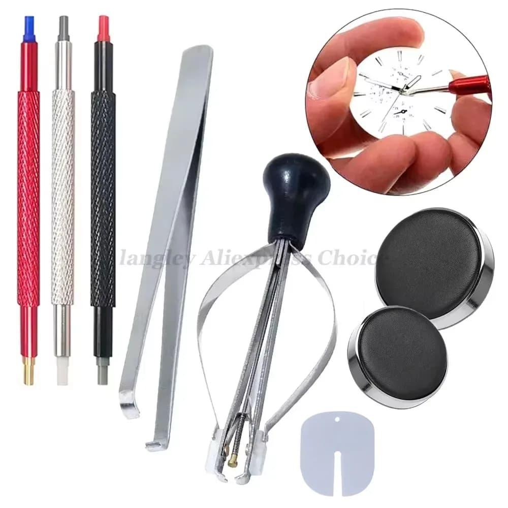 Steel Watch Dial Pointer Remover Watch Repair Tool Sets Watch Needles Picker Lifter Fitting Hands Remover Presser for Watchmaker