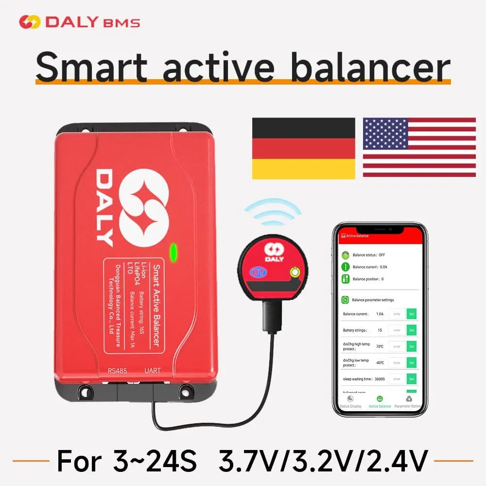 Daly Active Balancer 4S LifePo4 Balancer LTO 6S Li-ion Balance Board 3S 4S 7S 8S 24V 10S Battery Equalizer 3.2V 3.7V 100A BMS