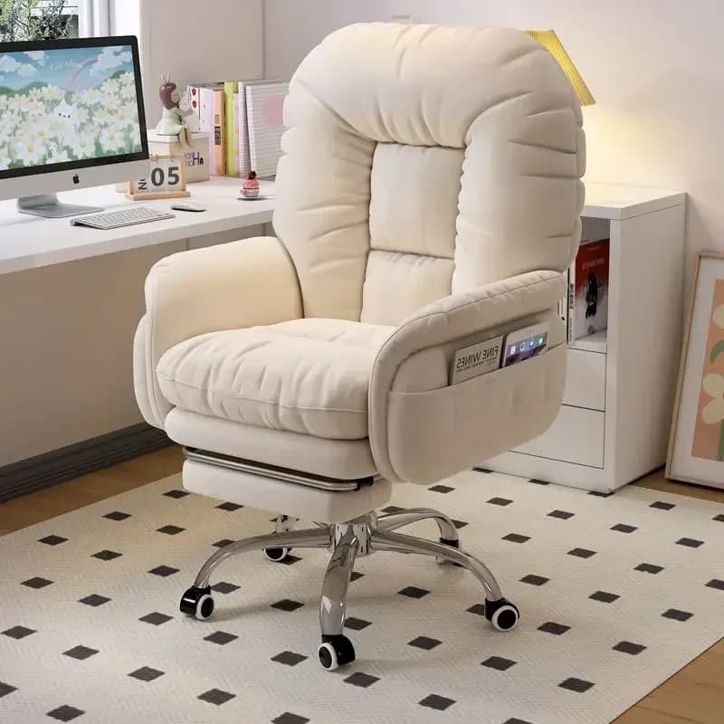 Home Computer Chair Reclining Comfortable Sedentary Study Office Dormitory Bedroom Lazy Rotating Sofa