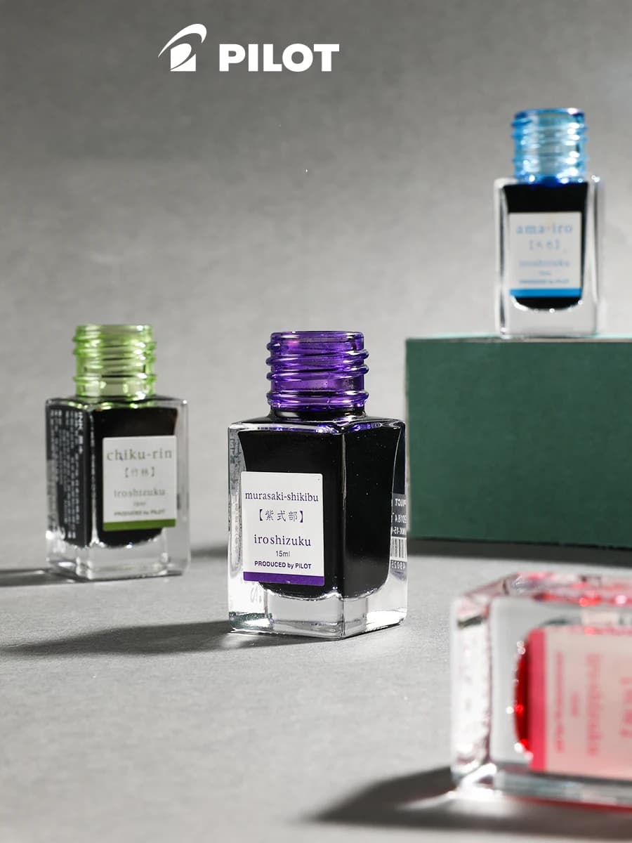 Pilot INK-15 Color Ink Gradient Iroshizuku Natural Color 24 ColorS Vial 15ML Non Carbon Color Ink Without Blocking Pen