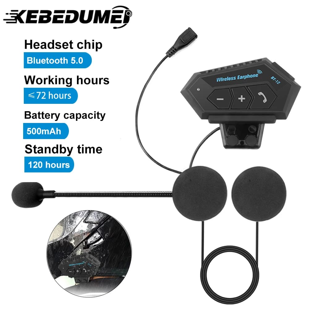 Bluetooth Motorcycle Helmet Headset Headphone Wireless Motor Bike Handsfree Stereo Earphone Speaker Noise Reduction With Mic