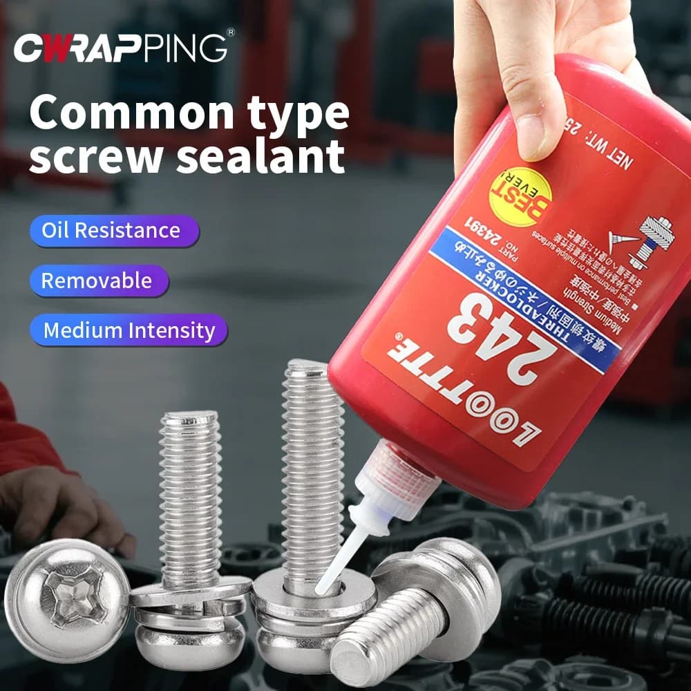 Thread Locking Agent Sealant 50ml Anaerobic Glues Anti Loose Screw Glues Fastening Quickly Cured Threadlocker Adhesive for Screw