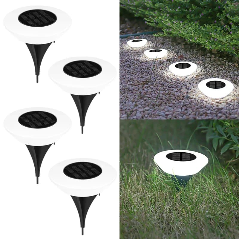 1/4Pack Solar Lights LED Lawn Lamp Outdoors Floor Lamp Landscape Light with On/Off for Garden Pathway Yard Deck Camping Decor