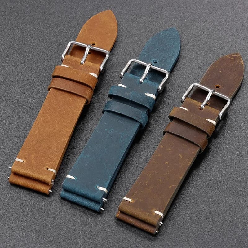 Watch Straps Soft Cowhide Watch Band Suede Leather Bracelet for Omega 20mm 22mm Handmade Stitching Quick Release Wristbands Belt