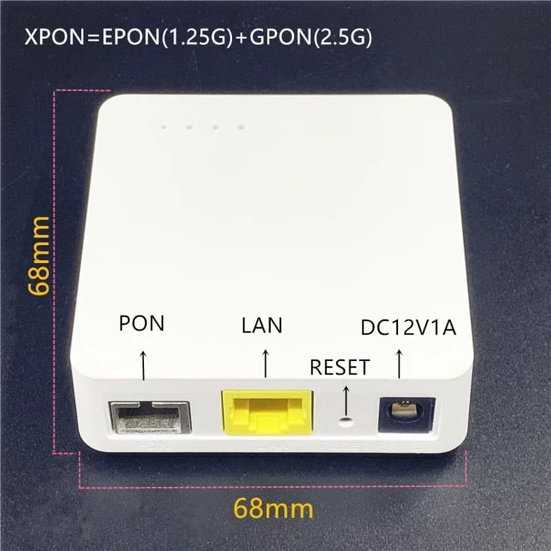 Minni ONU English 68MM XPON EPON1.25G/GPON2.5G G/EPON ONU FTTH modem G/EPON compatible router ONU MINI68*68MM English Version