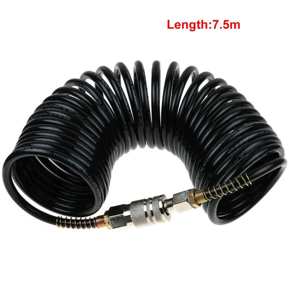 US Plug PE Durable Pneumatic Adapter Quick Coupler Inflating Coil Air Hose Compressor Air Pressure Hose Quick Connector