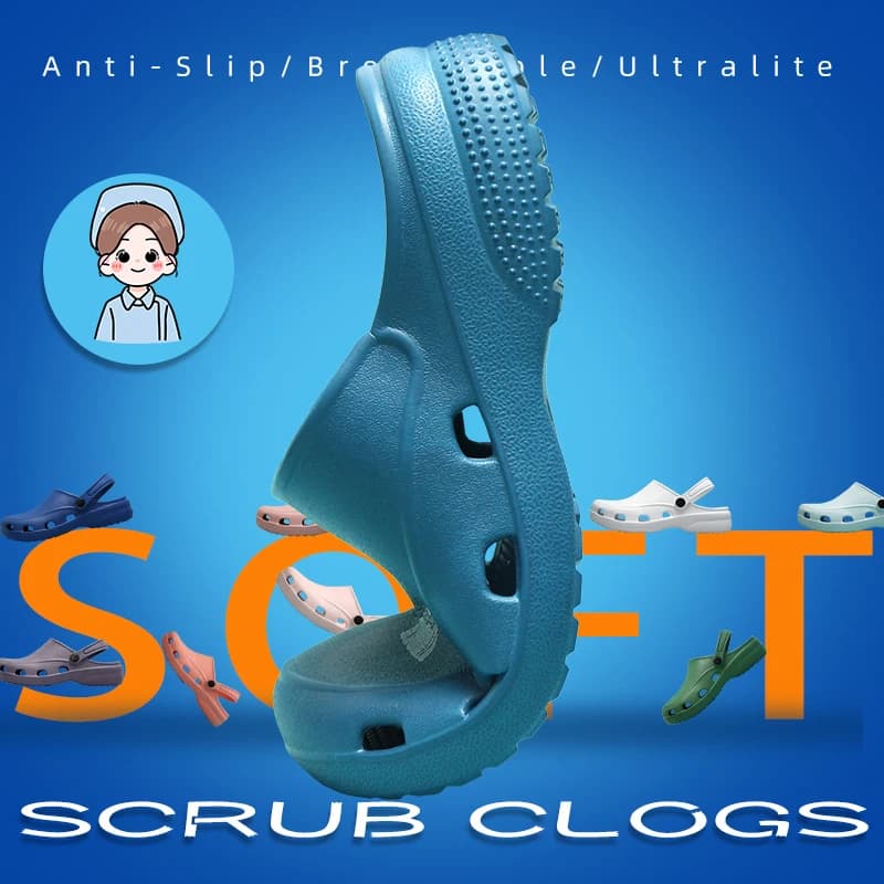 3CM Platform Scrub Clogs Ultra Soft Medical Slippers Surgical Shoes Anti Slip Laboratory Dentist Nursing Clogs 5X03-16