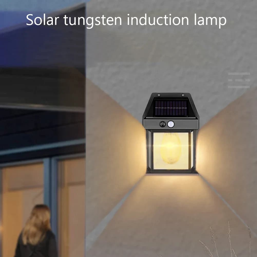 LED Outdoor Wall Lamp IP65 Waterproof Solar Lawn Light Body Sensing Villa Small Wall Light for Pathway Villa Outdoor