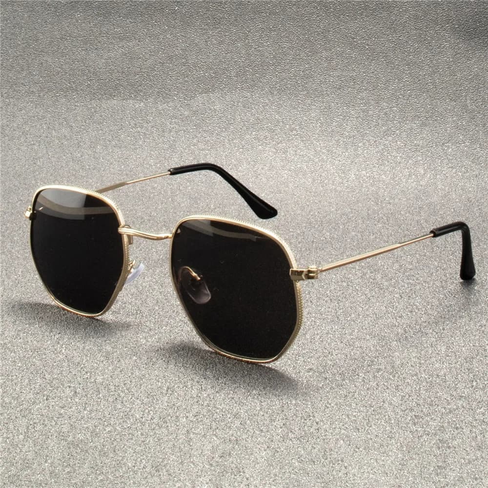 Vintage Metal Men Sunglasses Brand Designer Sun Glasses Women Female Classic Driving Eyewear Oculos De Sol
