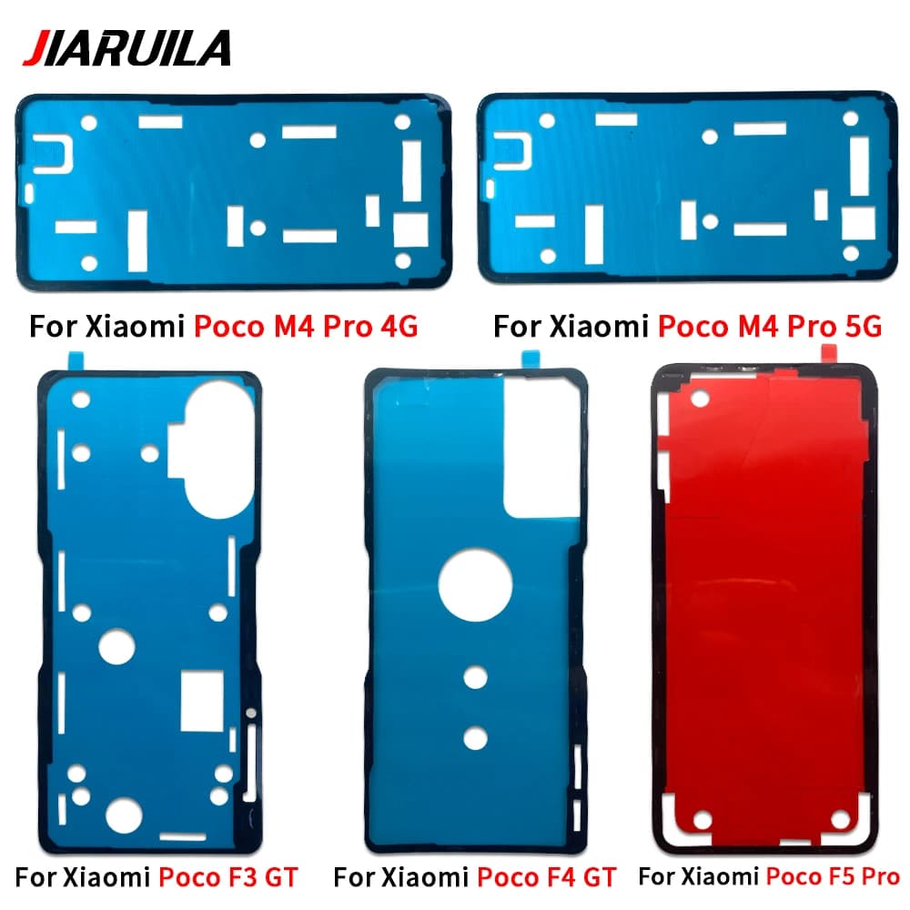 Rear Battery Cover Sticker Tape Glue, Back Adhesive for Xiaomi Poco F3, F4, GT, F5 Pro, M4 Pro, 4G, 5G
