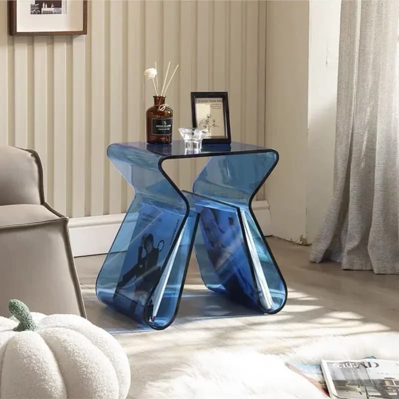 Acrylic Transparent Sofa Side Table Home Light Luxury Coffee Corner Table Designer House Minimalist Bedside Small Table