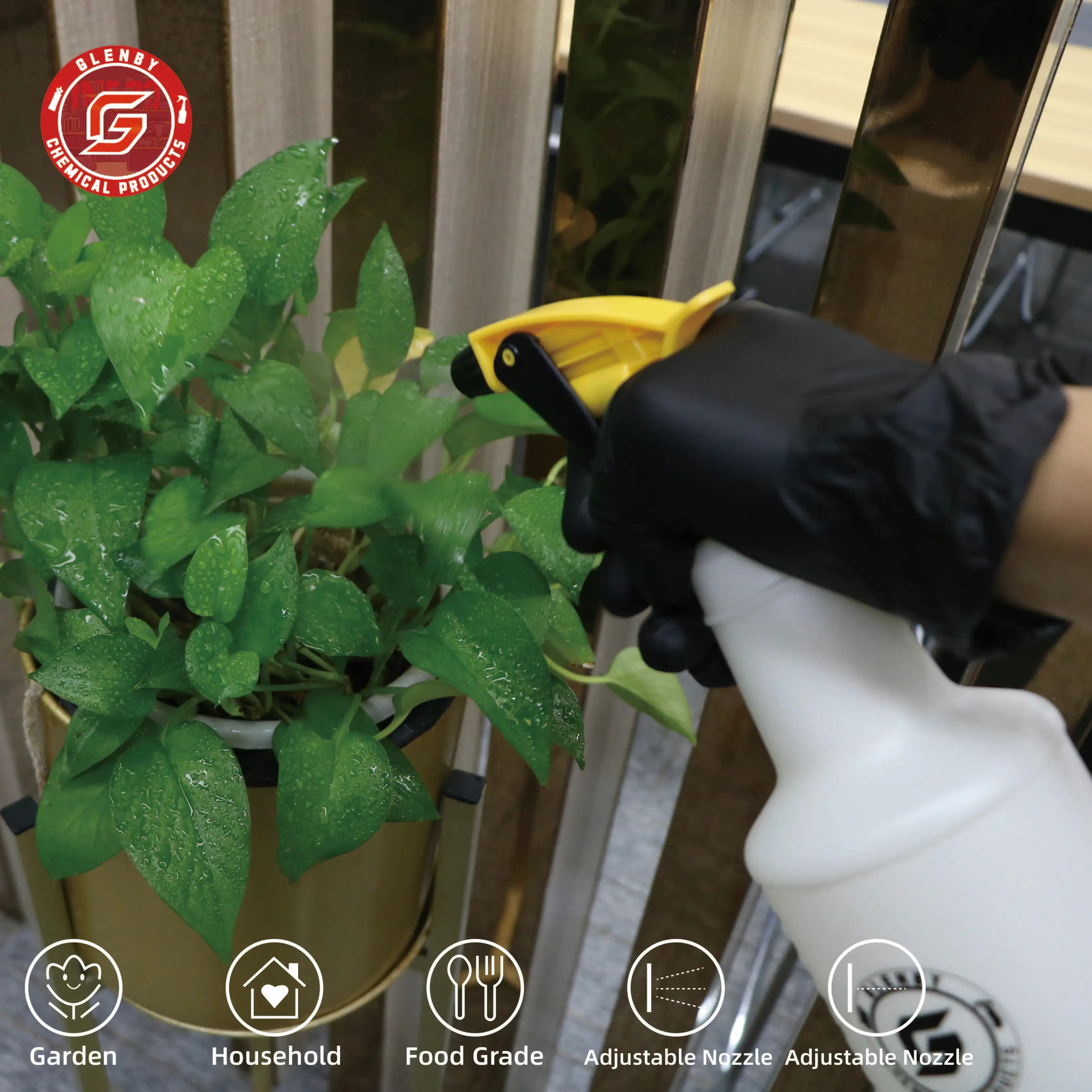 26 fl oz Empty Plastic Spray Bottles, Empty and Reusable, for Cleaning Solutions, Water, Auto Detailing or Bathroom and Kitchen