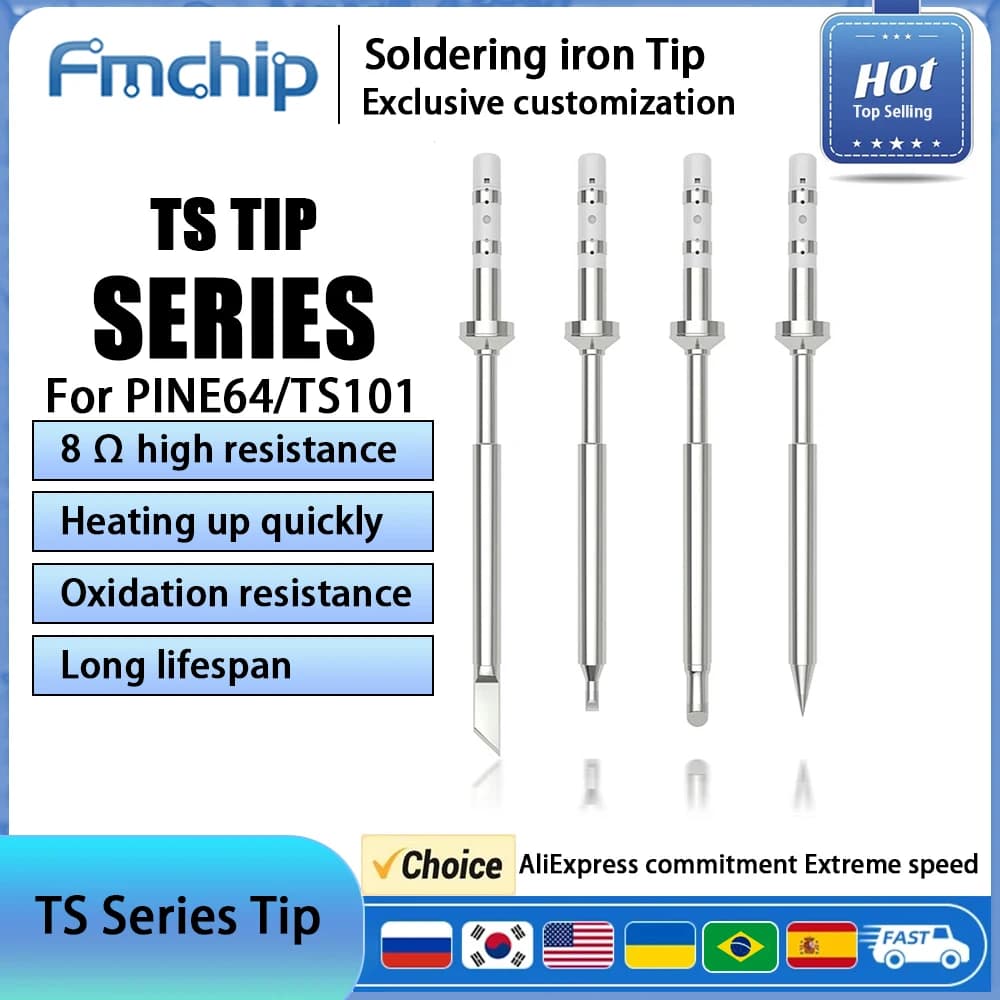 PINE64 Pinecil TS100 ts101 Soldering Iron Tip Replacement Various Models of Pinecil V2 Electric Soldering Iron TS Series C4 BC2
