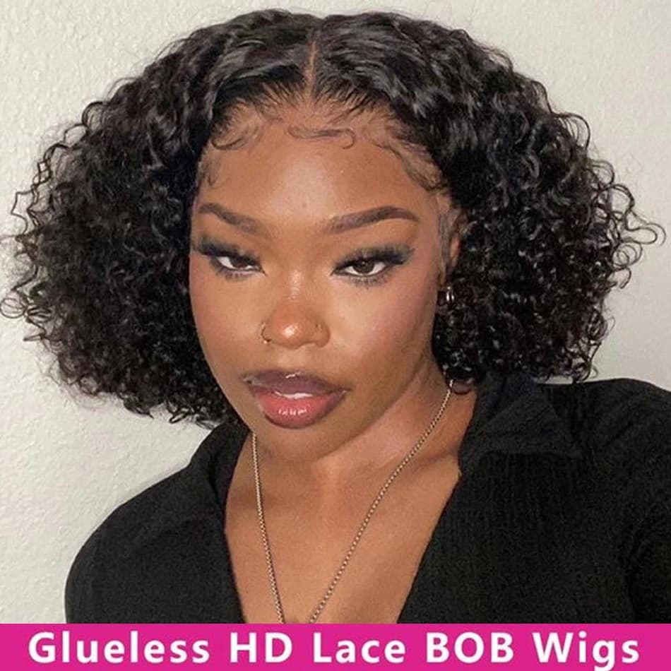 Brazilian Glueless Kinky Curly Human Hair Wigs On Sale 13x4 Transparent Lace Frontal Wig Deep Curly Wig For Woman Ready To Wear