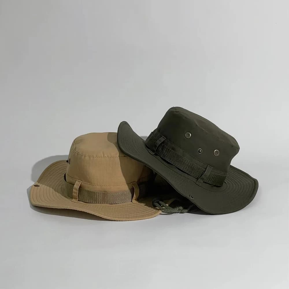 New Mountaineering Hat Summer Large-Brimmed Japanese Fisherman Hat Sunscreen Sun Hat Travel Camping Hat Western Cowboy Hat