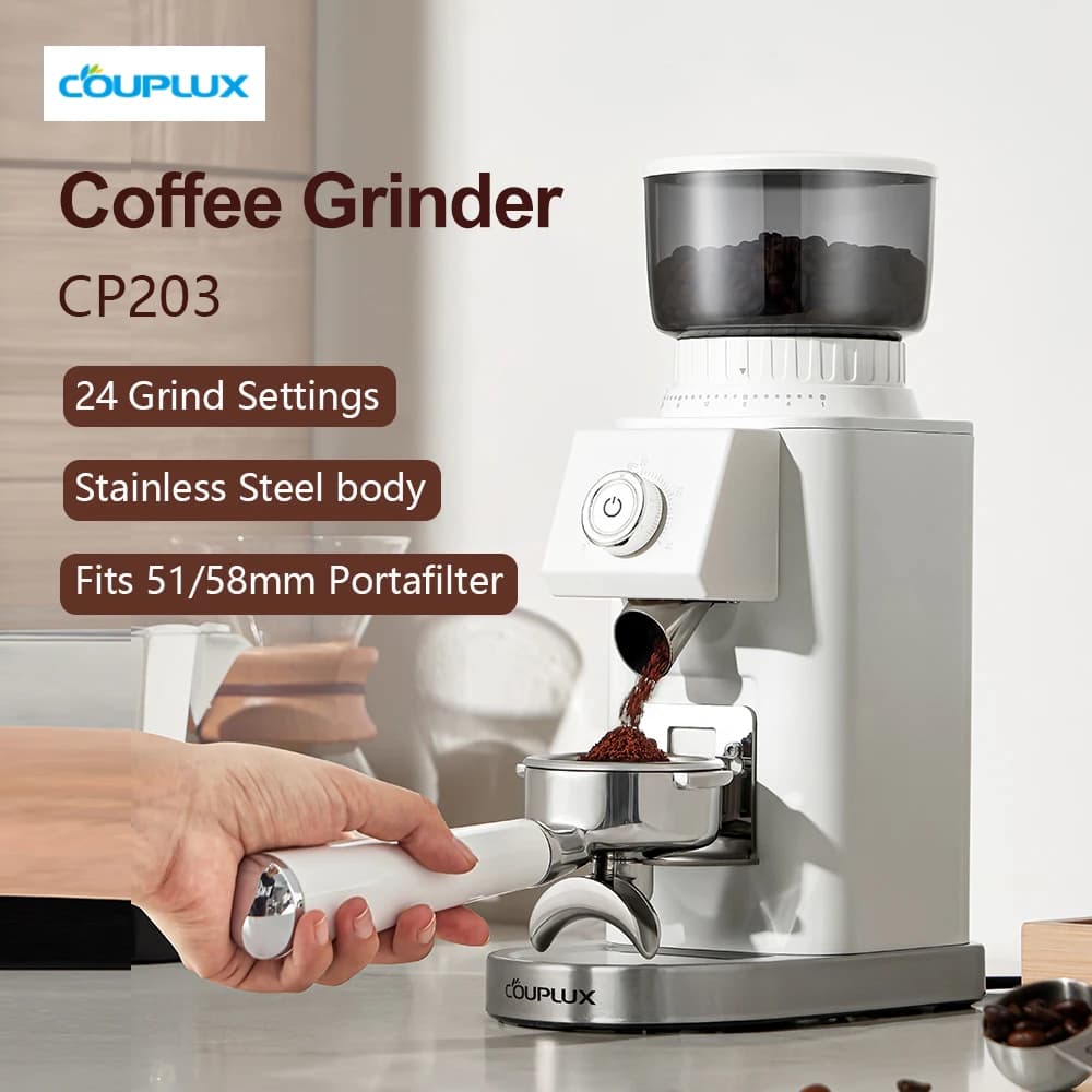 Petrus Coffee Grinder With Portafilter Hoder With 24 Precise Grind Settings Espresso Drip Percolator French Press(220V)