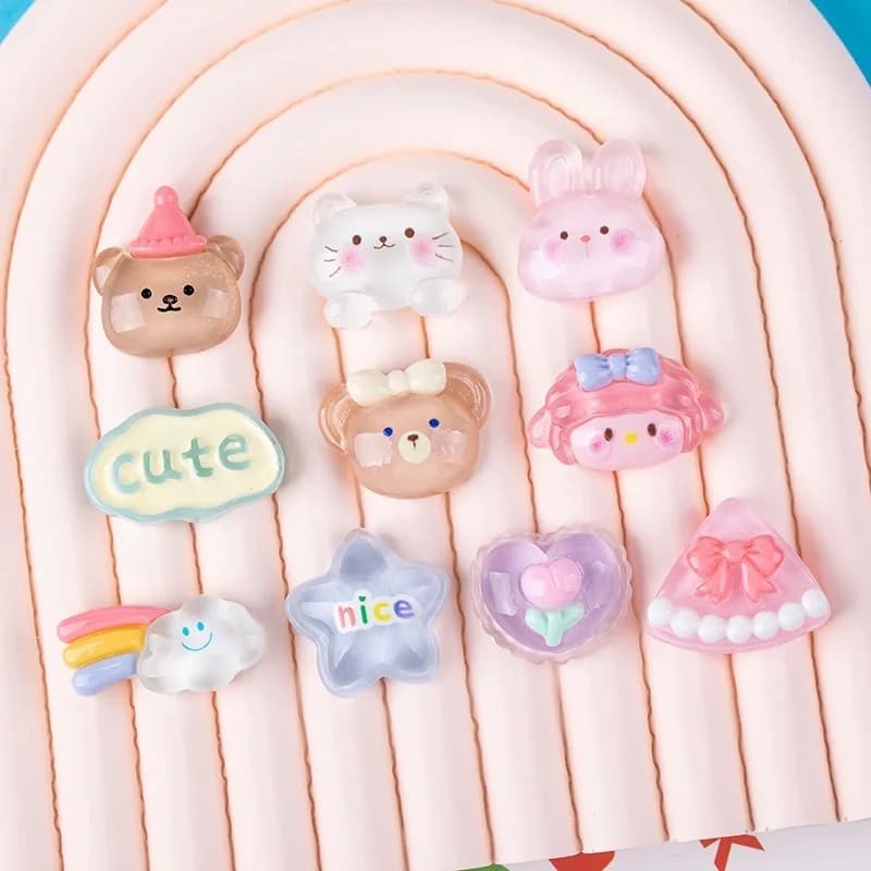 Resin Shoe Charms Personality Cartoon Cute Gradual Animal Shoe Accessories Decoration for Clog Sandals X-mas Gifts Buckle