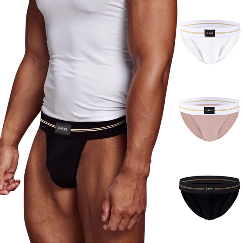 1/2/3 PCS Briefs Male Seamless Hip Design Mens Underwaer Super Large Wide 5cm Elastic Band Independent Codpiece Boy Short Pants