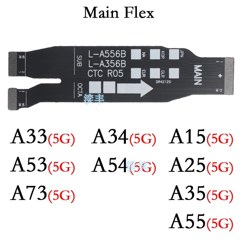 Motherboard Connector Cable for Samsung Galaxy A34 A54 A33 A53 A73A15 A25 A35 A55 4G 5G Main Board Flex