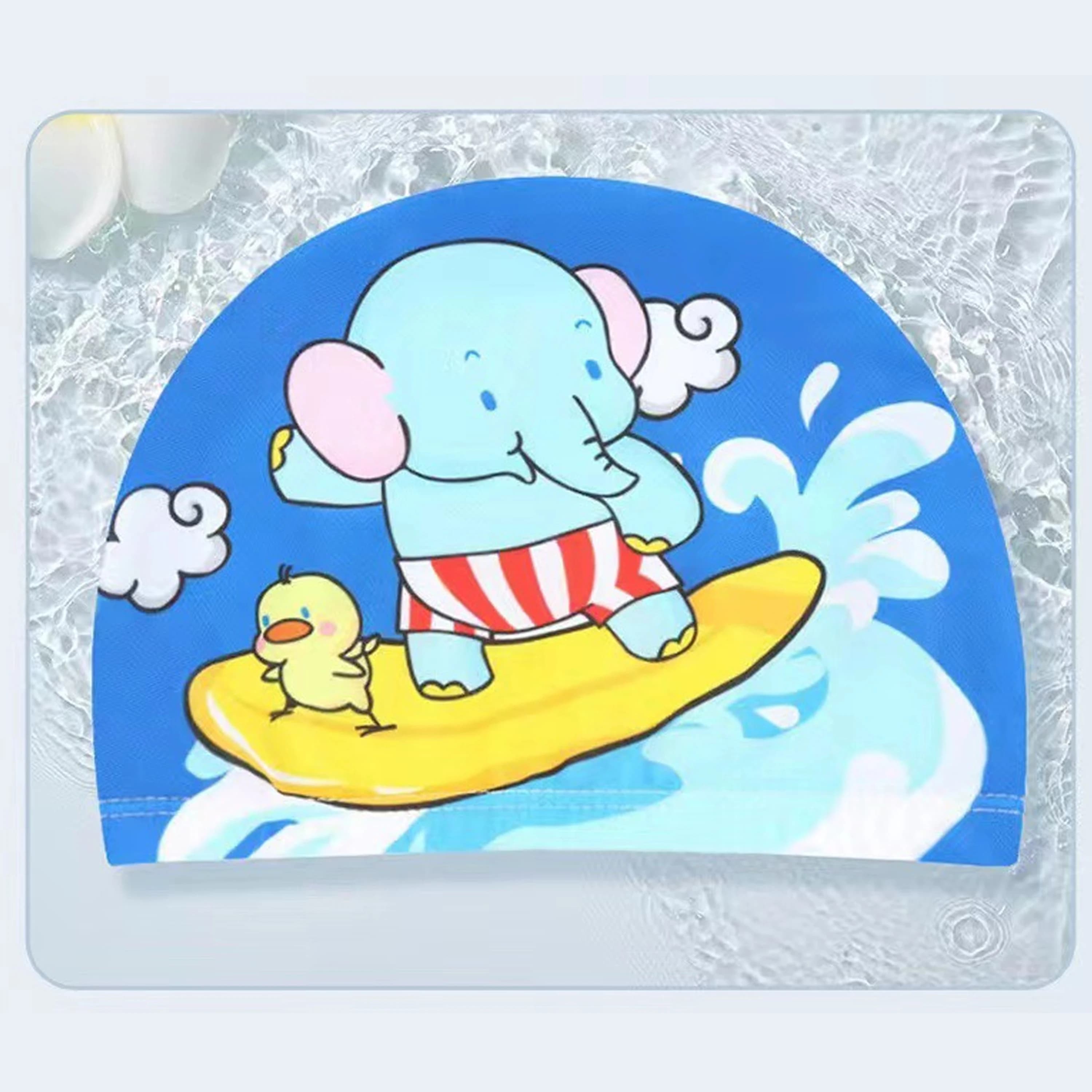 Children's Swimming Hats, Boys And Girls, Cute Cartoon Beach Hats, Comfortable Cloth Hats, Swimming Hats
