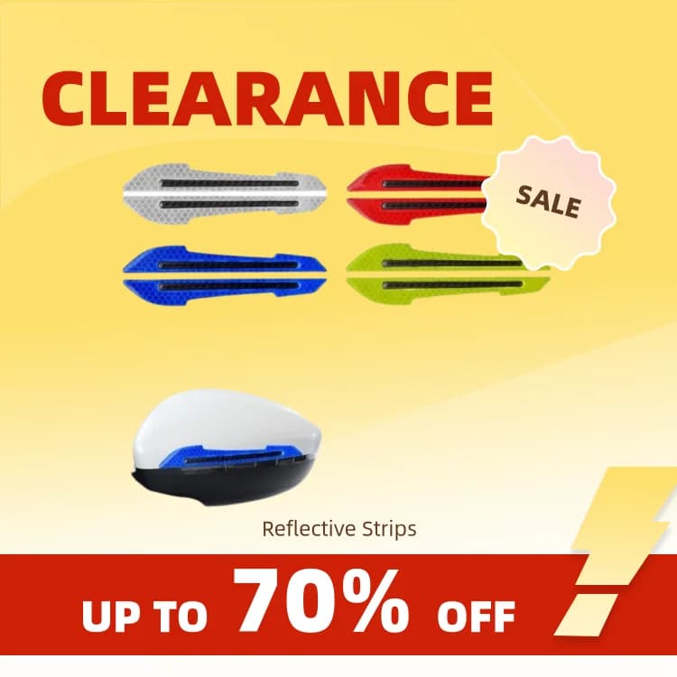 Clearance_Reflective Stickers Warning Strip Tape Traceless Protective Car Sticker Warn on Car Rearview Mirror Exterior Auto Acce