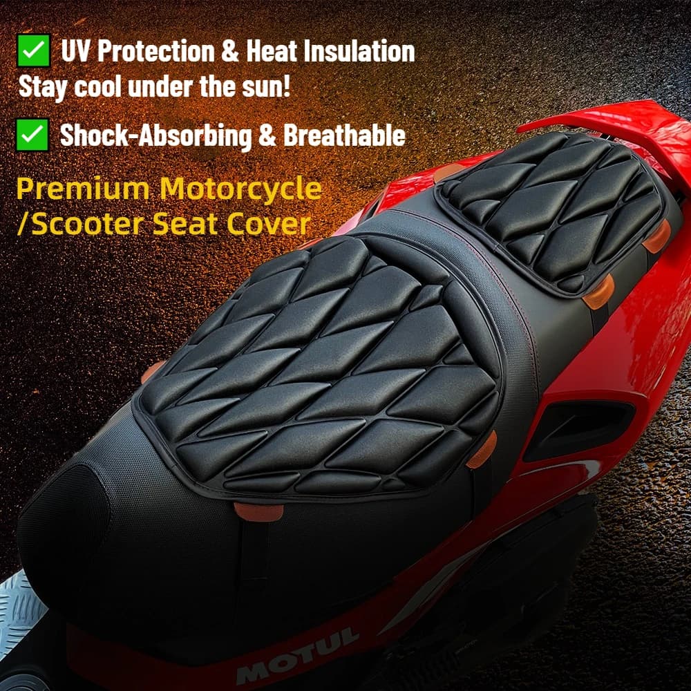 Motorcycle Seat Cover 3D Comfort Air Seat EVA Cushion Cover Waterproof UV Heat Resistant Universal e-bike scooter motorcycle
