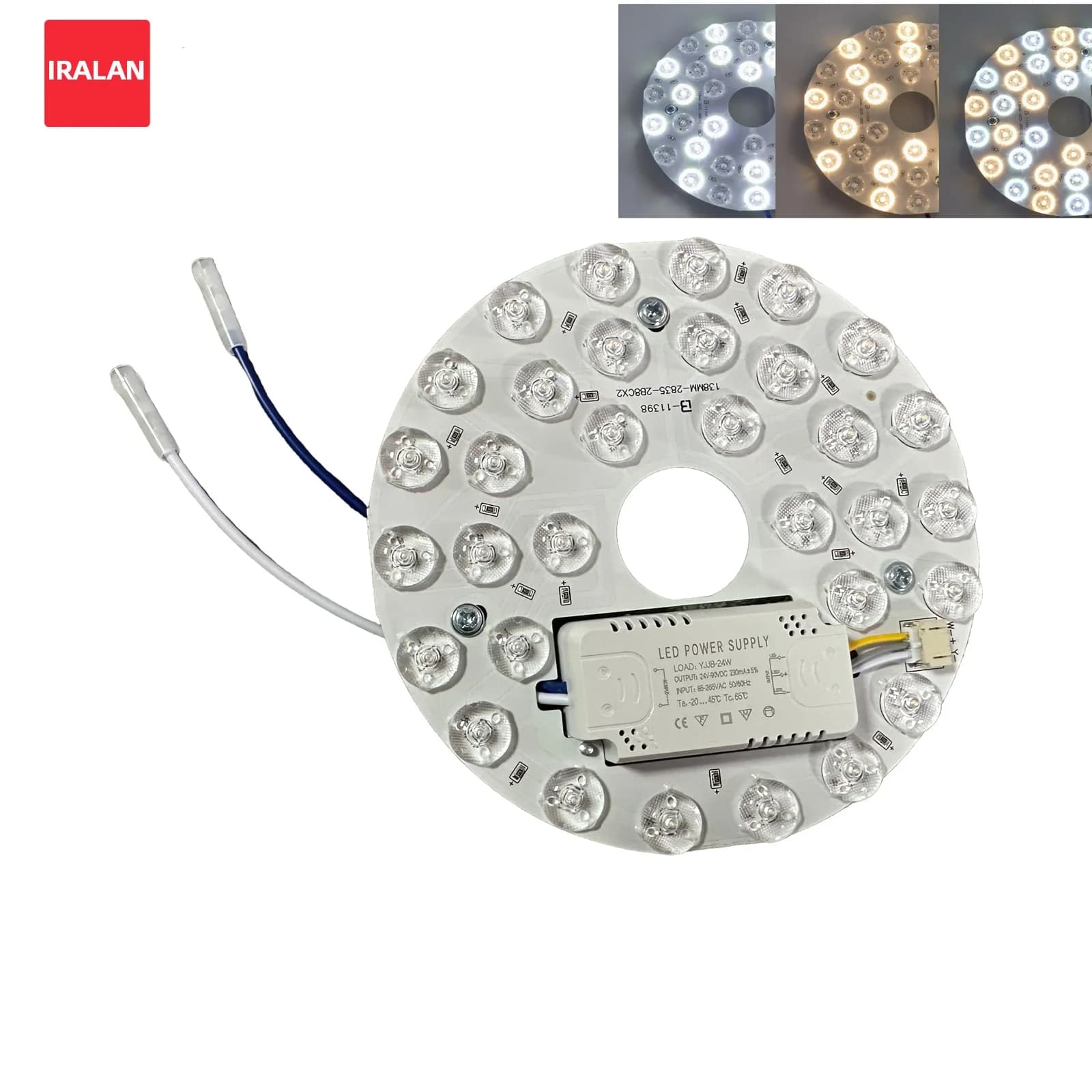 IRALAN Panel LED Bulb Chip Light Board AC 85-265V Energy-saving Circular Replaceable LED Light Source with Magnet Lights