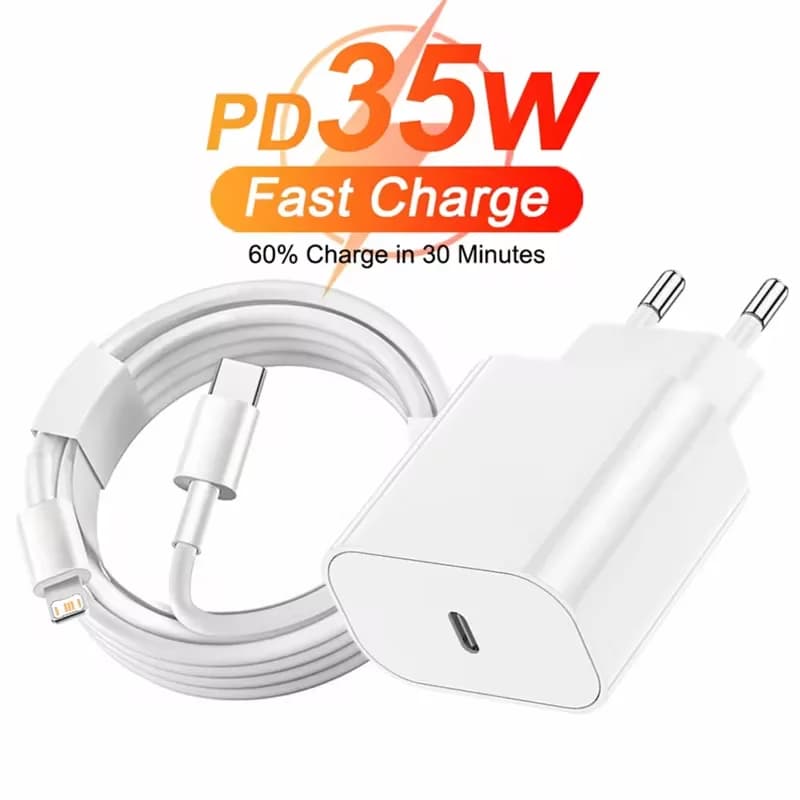PD 35W Fast Charger Sets For iPhone 12 13 14 15 16 Pro Max Plus 1M Fast Charging Cable For iphone16 Serives Phone Wall Charger