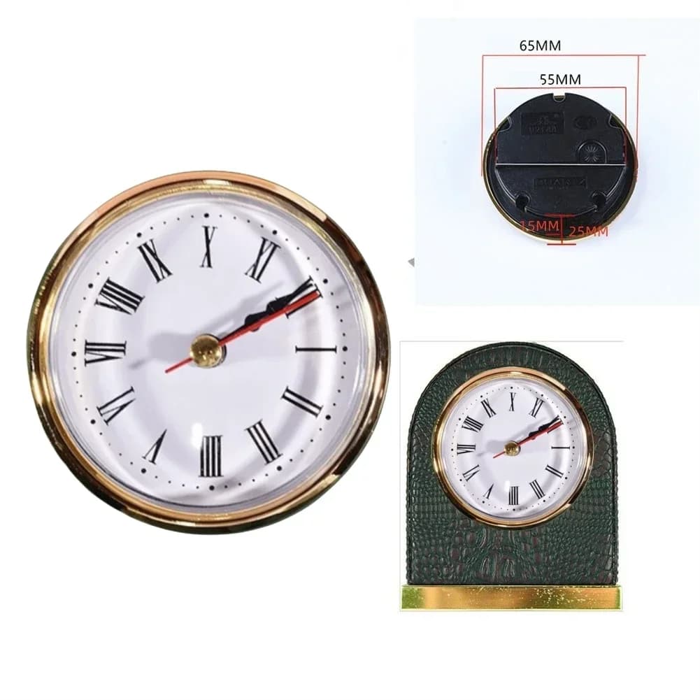 Quartz Clock Insert Inserts Movement Roman Numbers Dial 65MM Quartz Clock Insert Repair & Replace Broken Clocks