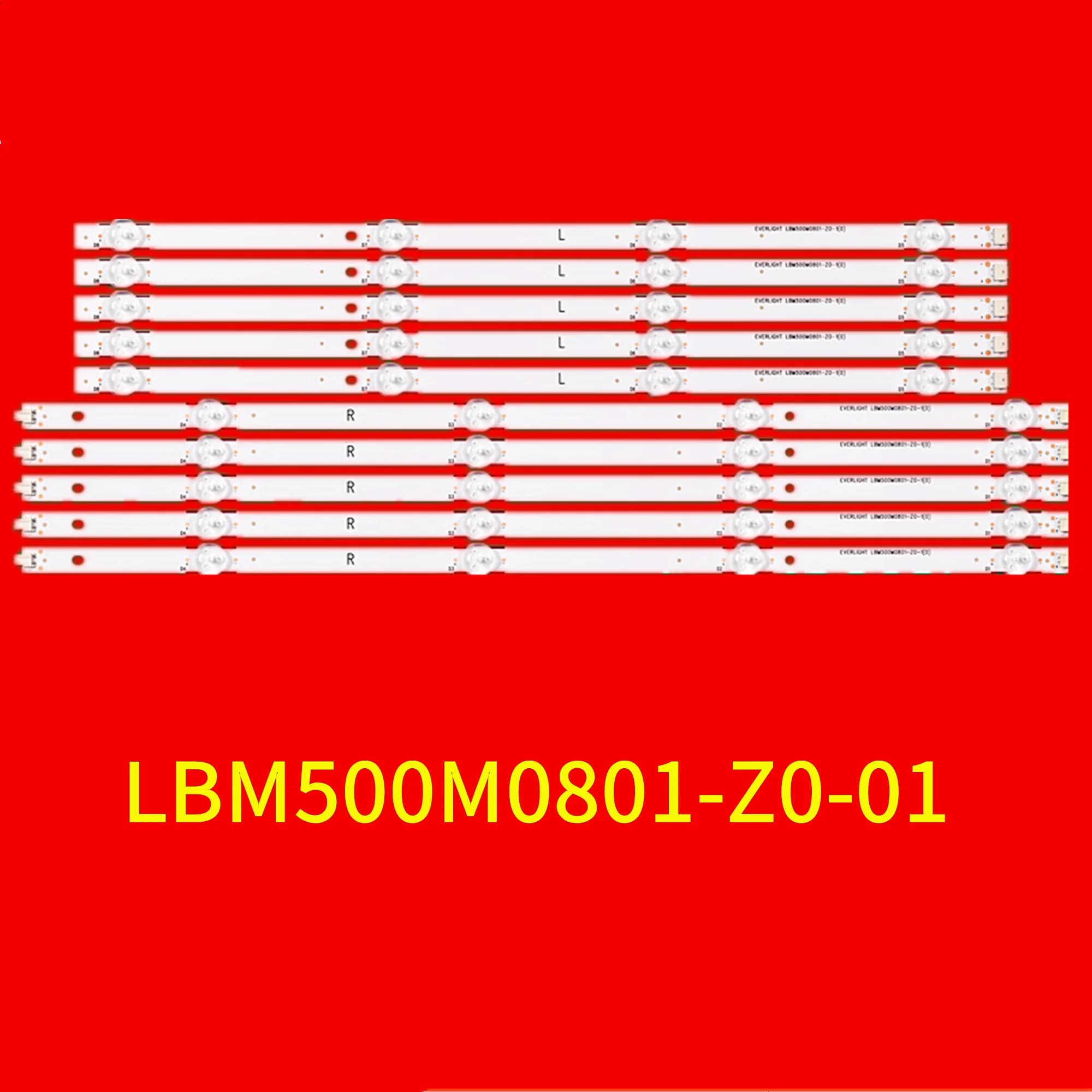 LED TV Backlight Strip for UE50NU7002U UN50NU7095G UN50NU7095gxzs UE50TU7002uxua T500QVN03.0 EVERLIGHT LBM500M0801-Z0-01