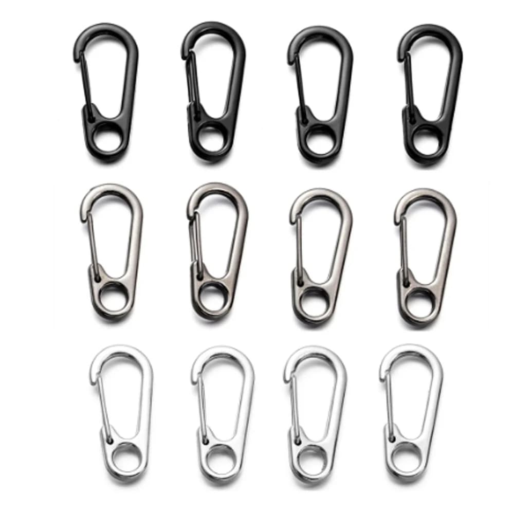 5/10pcs Lobster Clasp Buckle Keychain Carabiners Outdoor Camping Buckles Alloy Spring Snap Hooks Keychains Tool Clips
