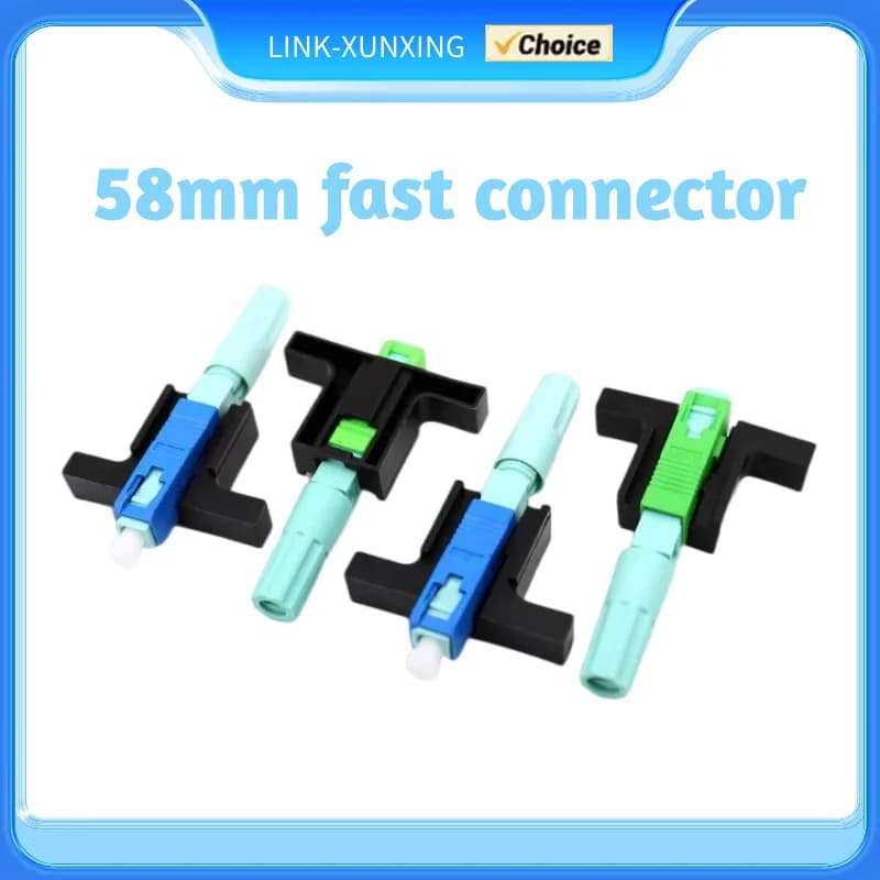 New SC APC UPC Fiber Optic Connector 58mm FTTH Optical Fast Connector Single-Mode Fiber Quick Connector