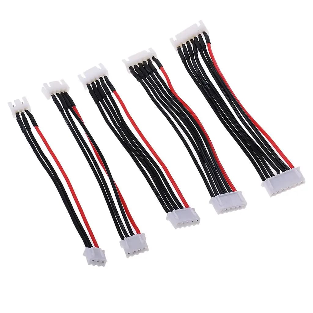 10cm Jst-xh 2S/3S/4S/5S/6S Battery Extension s Male/Female for RC , Pack of 5