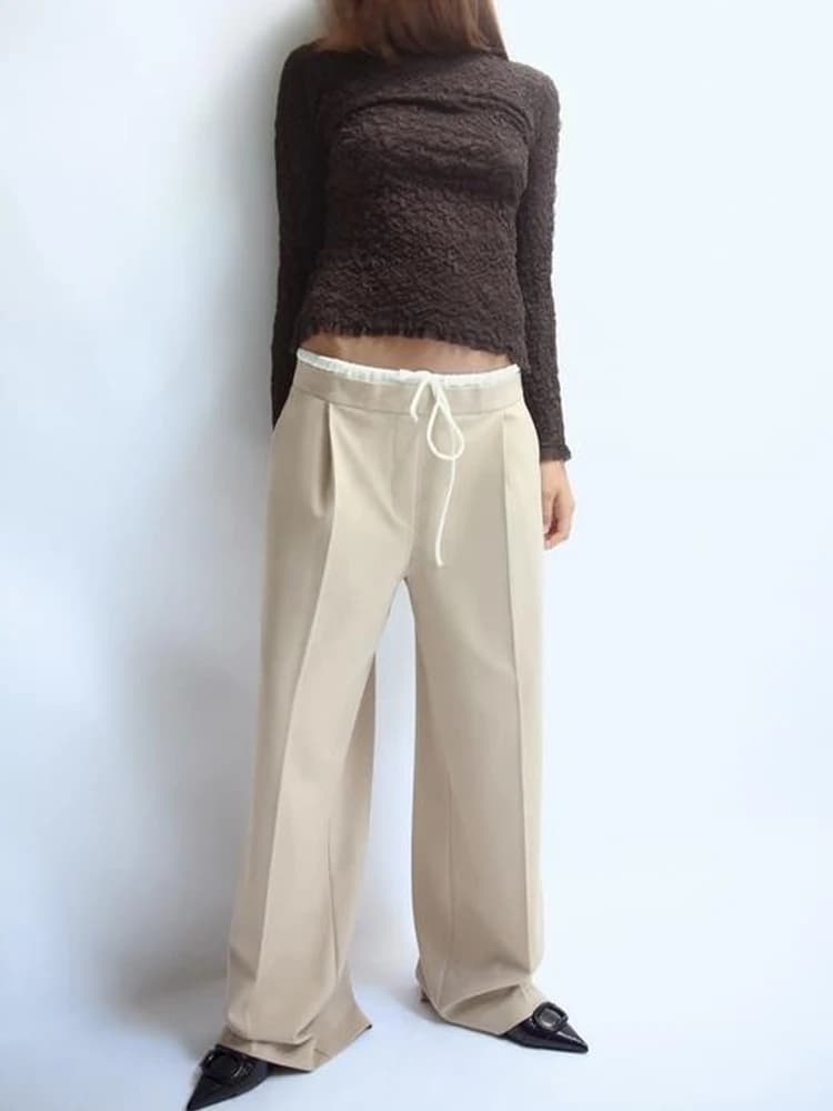 2024 Autumn and Winter New Arrivals Women's Clothing All-match Simple Textured Long Sleeve Round Neck Knit Top