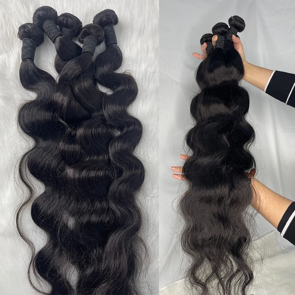 Body Wave Bundles Brazilian Hair Weave Bundles 1 3 4 PCS Bundles Natural Black 30 Inch Remy Hair Extensions Human Hair Bundles