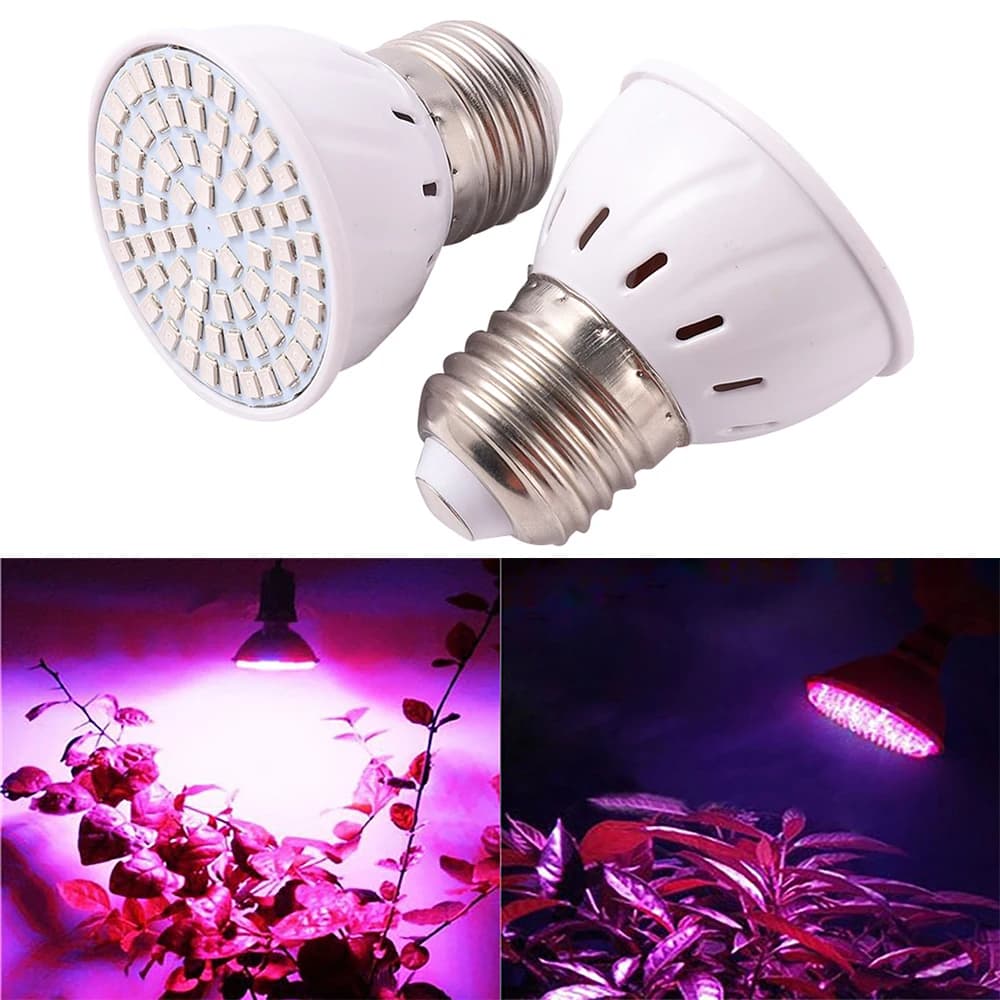 E27 3W/5W 110V/220V Garden LED Growing Light Greenhouse Hydroponic Seedling UV Lamp Phyto Lamp Full Spectrum Nursery Light 1Pc