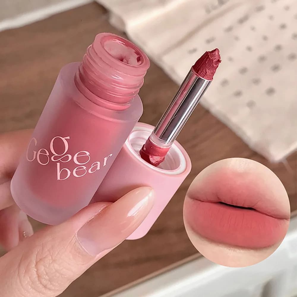 Gege Bear Smooth Multi-purpose Cream Expansion Color Blush Eye Shadow Not Easy to Fade Nude Matte Velvet Lip Glaze