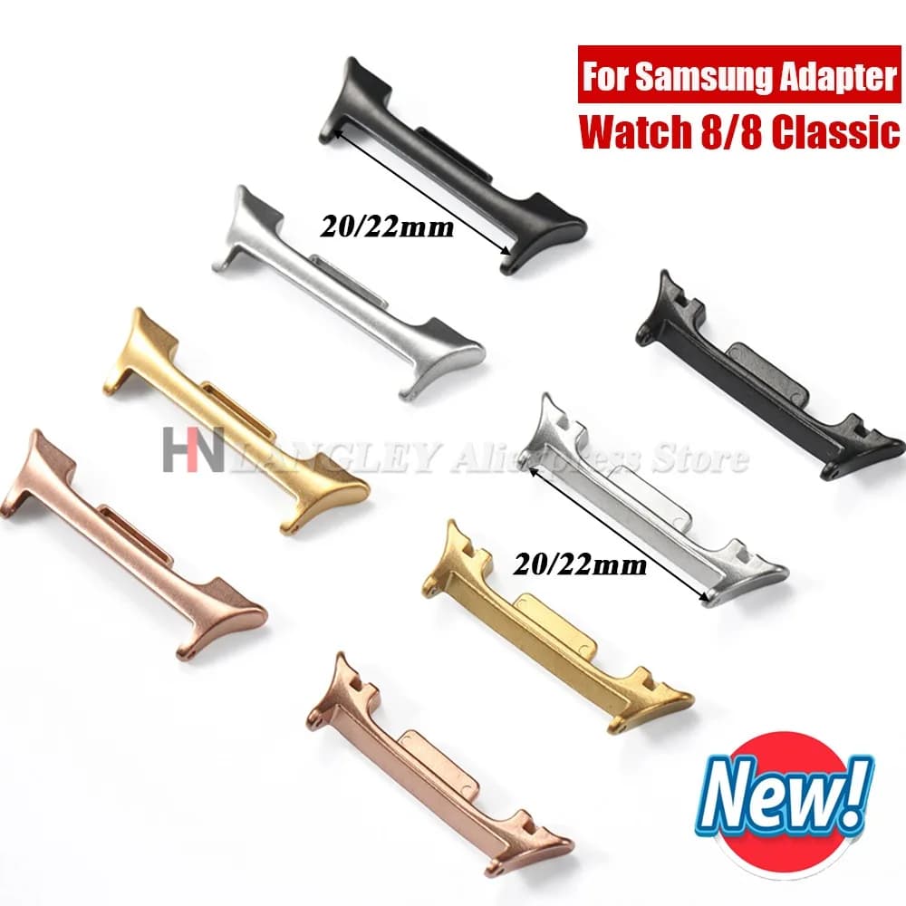 Watch Adapter for Samsung Galaxy Watch 8 Classic Watchband Stainless Steel Connector for Galaxy Watch8 20mm 22mm Accessory 1pair