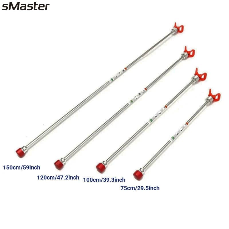 sMaster 75/100/120/150cm Airless Paint Sprayer Extension Pole Rod Paint Sprayer Spray Gun Base Tip Spray Gun Extension Pole Rod