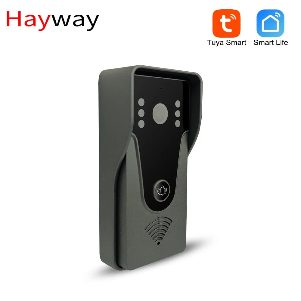 Hayway 4-Wired Video Door Phone Call Panel 1080P Outdoor Door Bell IP65 Waterproof 110° Wide View Angle Lens IR Night Vision