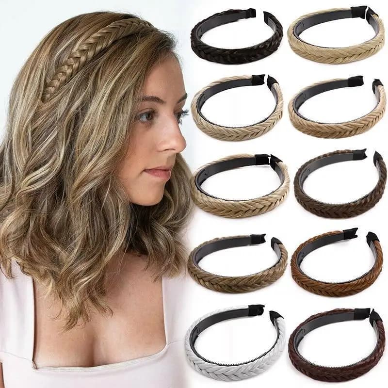 Fashion Non-slip Headbands for Women Wig Twist Hairbands Adjustable Head Band Bezel Headwear Girls Braid Hair Accessories