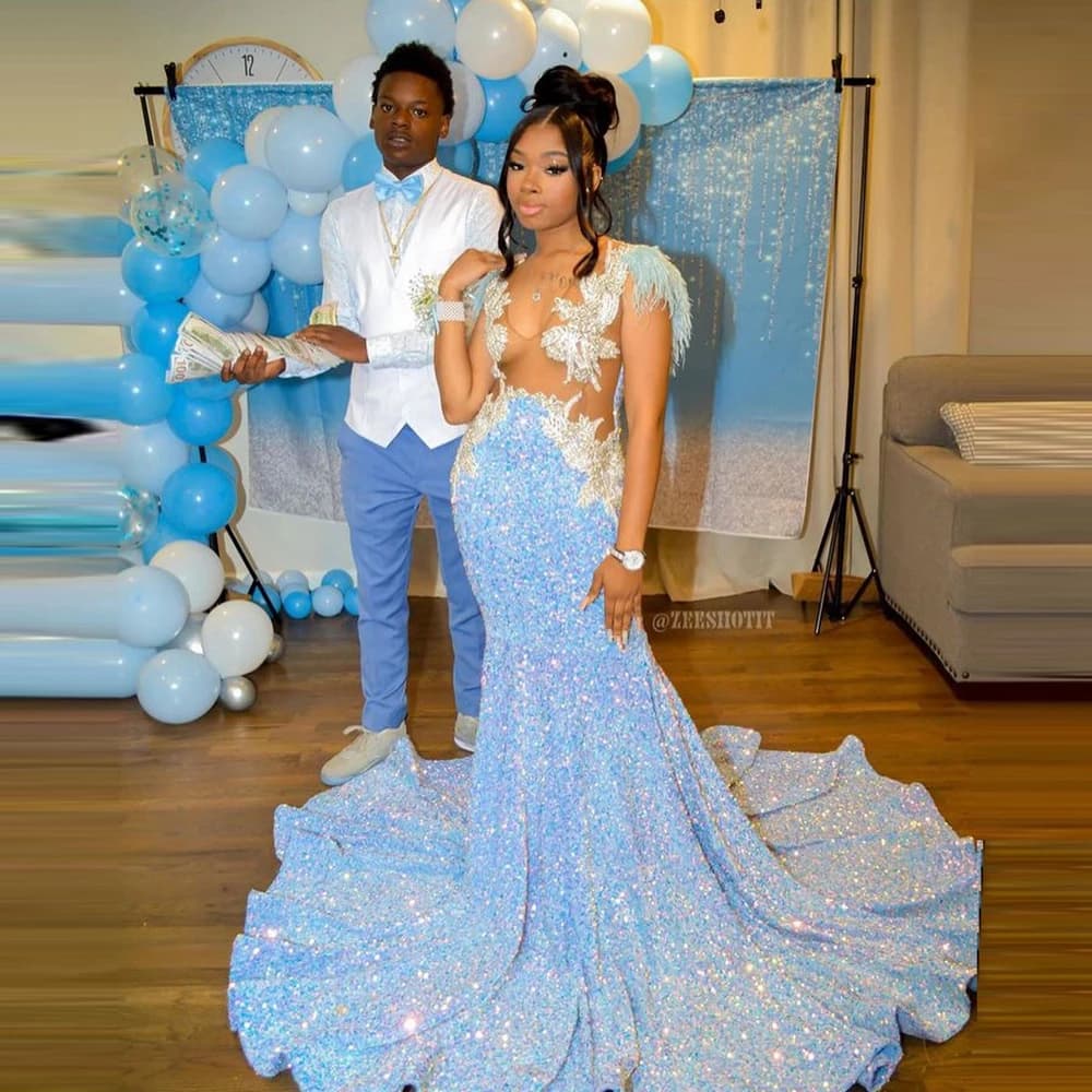 Sexy Beaded Sequins Lace Evening Dress Luxury Feathers Appliques Mermaid Celebrity Dresses Aso Ebi Africa Prom Party Gowns