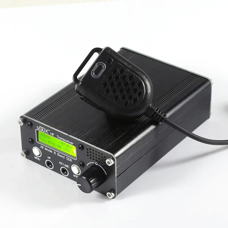 R1.02W 3-5W USDX+ V2 SDR Transceiver All Mode 8 Band HF Ham Radio QRP CW Transceiver 80M/60M/40M/30M/20M/17M/15M/10M