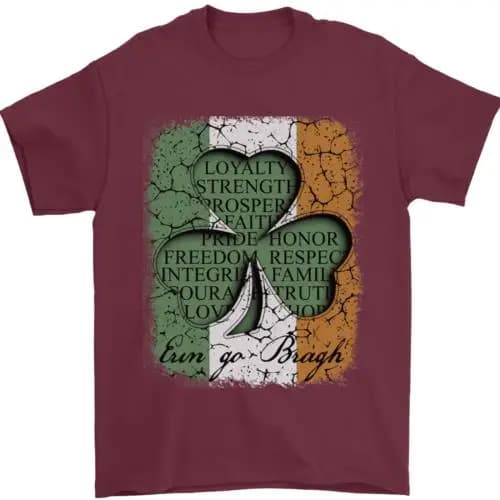 St Patricks Day Shamrock 3 Leaf Clover Mens T-Shirt 100% Cotton