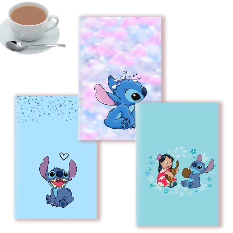 A5 Notebook - Lilo & Stitch -Disney Stationery Note Book Writing Diary Journal Anime Figure Graffiti Kids Halloween Gift # X359
