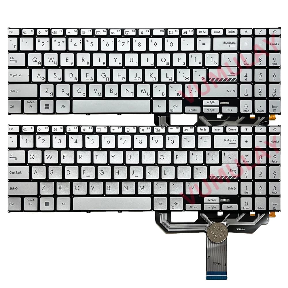 US/Russian Keyboard for ASUS X1602 X1603 X1603Z X1603ZA F1603 M1603 M1603Q M1603QA X1605 X1605EA X1605E X1605VA M1605 M1605XA