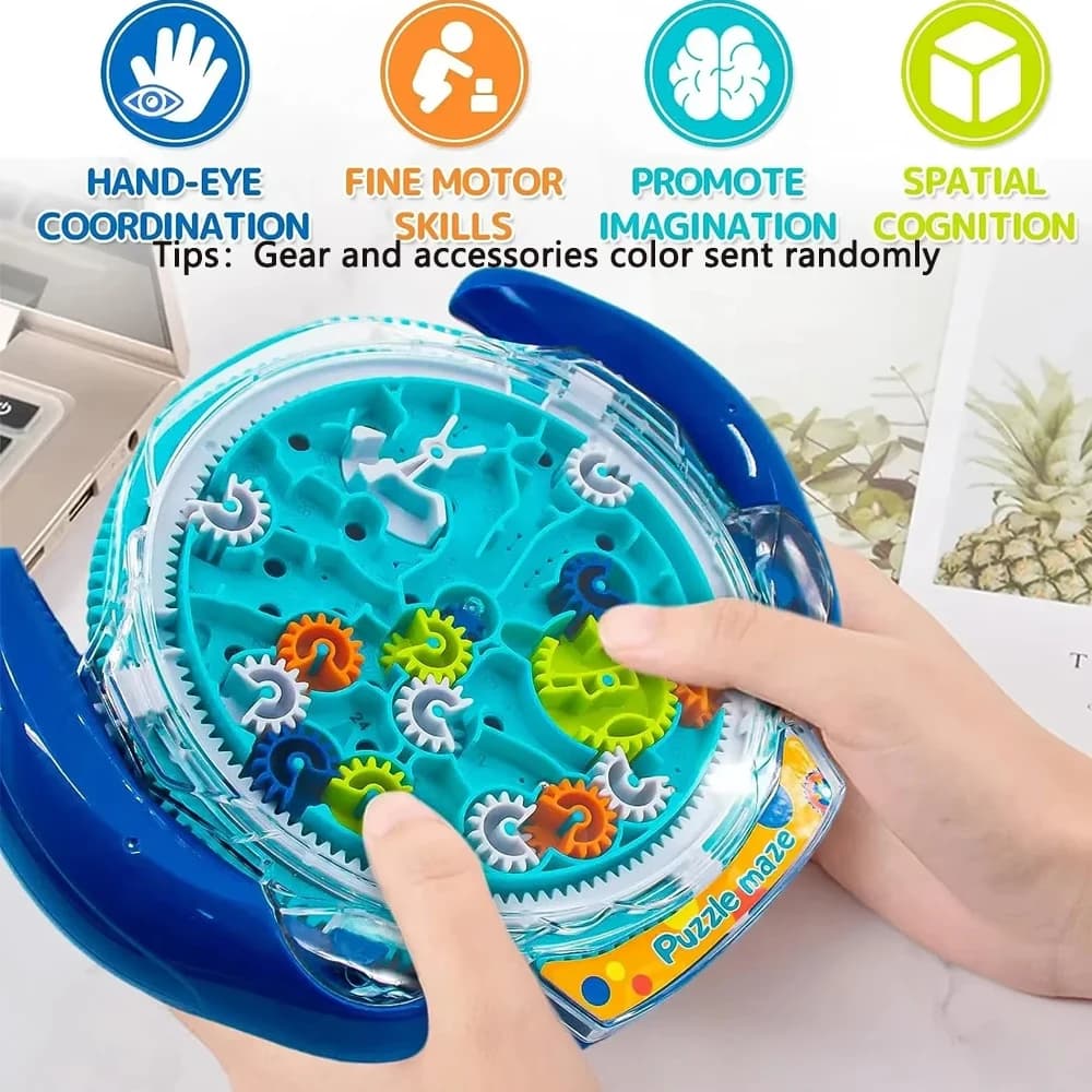 3D Creative Puzzle Maze Magic Transparent Puzzle Speed Cube Rolling Ball Magic UFO Maze Toys For Children Stress Reliever Toys
