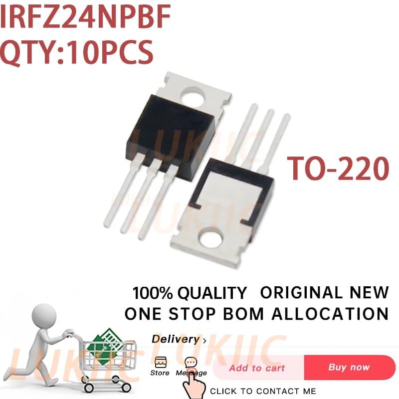 (10PCS) 100% New IRFZ24NPBF IRFZ24N