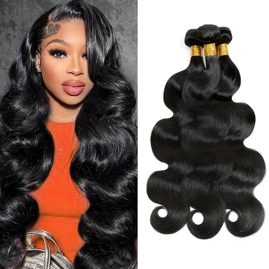 Body Wave Remy Brazilian Hair Bundles Human Hair Weave 3/4PCS Double Weft Weaving Natural ColorExtensions For Women